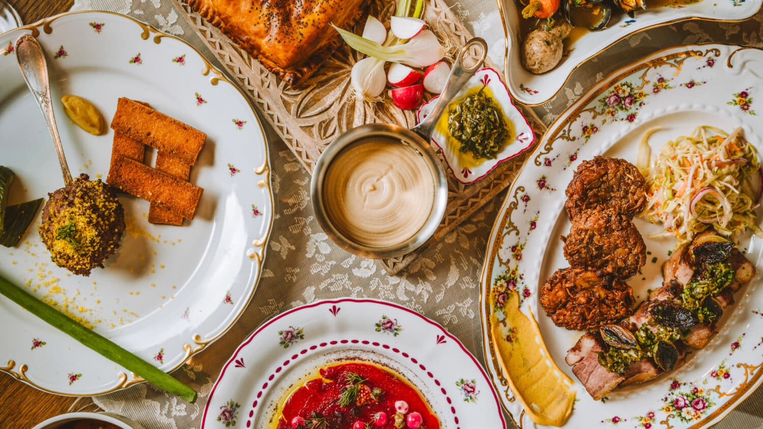 Table de partage du restaurant Boubalé