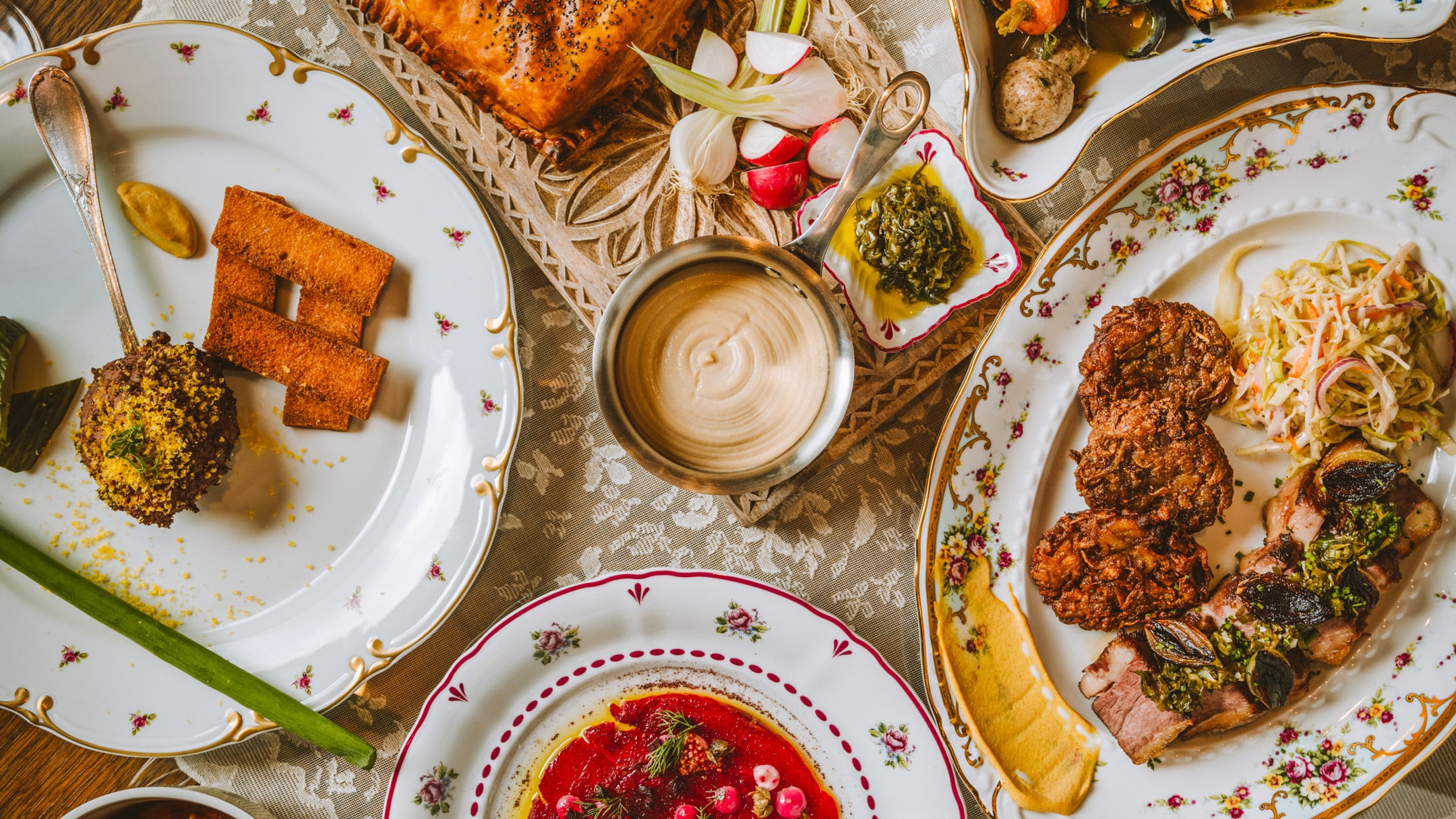 Table de partage du restaurant Boubalé